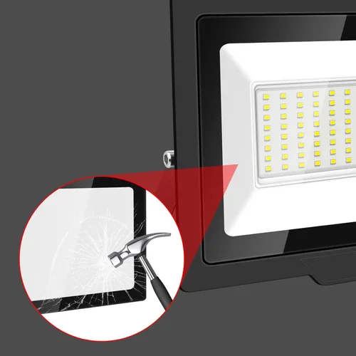 Vista 5 de Willpower Reflector LED con sensor de movimiento, luces de seguridad para exteriores de 10 W, 1000 lúmenes, lámpara exterior de 4000 K, luz blanca