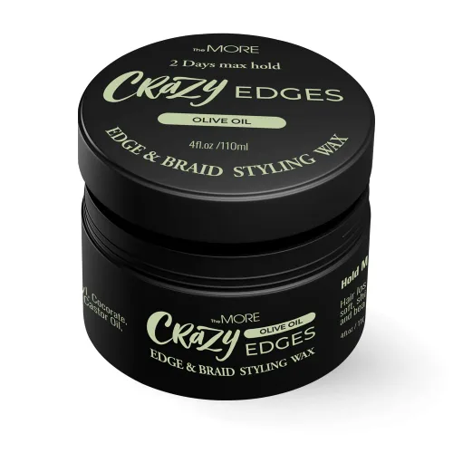 Vista 9 de The MORE Crazy edges Wax 2Days Max Hold, Edge and Braid Styling Wax (3.4 fl oz, aceite de argán)