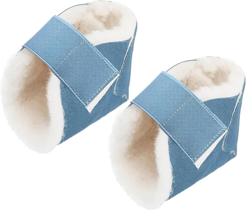 Vista 10 de 2 protectores de talón para úlceras por presión, almohadillas de talón de piel de oveja, almohadillas suaves para pies, almohadillas ajustables