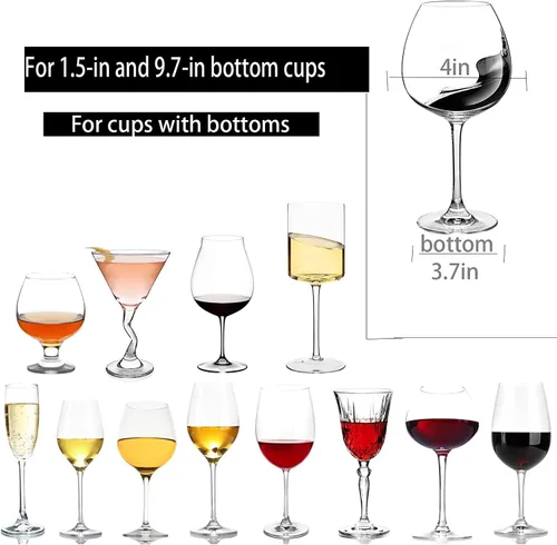 Vista 4 de Soporte para copas de vino – Perchas debajo del estante del gabinete, soporte para copas de vino, soporte de almacenamiento de vasos, organizador