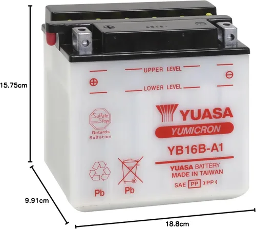 Vista 3 de Yuasa YUAM22161 YB16B-A1 Batería