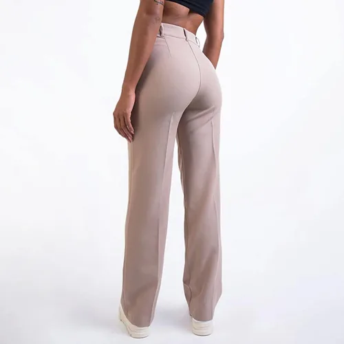 Vista 2 de HJYUZP Women Sweatpants Womens Casual Solid Slim Fit High Waisted Wide Leg Pants Straight Leg Trousers Joggers for Women