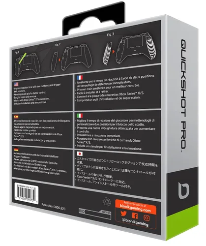 Vista 6 de Bionik Quickshot Pro For Xbox Series XS Custom Grip and Dual Trigger locks for Faster Shots and Improved Gameplay