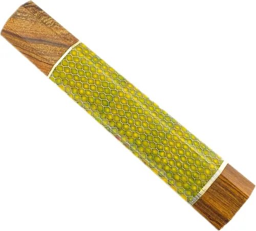 Vista 11 de Mango de cuchillo de resina de panal de abeja, mango octogonal de madera estilo japonés, material para hacer cuchillos, herramienta de bricolaje