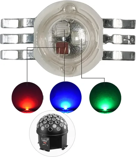 Vista 20 de Paquete de 20 cuentas LED azules de 1 W, bombilla de lámpara de chip LED para luces de escenario LED