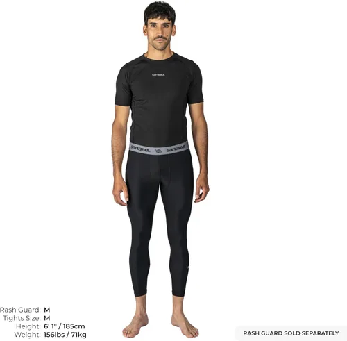 Vista 3 de malla protectora para entrenamiento de Jiu Jitsu y base de compresión. Para hombre.
