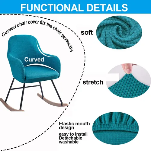 Vista 2 de Fundas elásticas para mecedoras con brazos y respaldo alto, para sala de estar, muebles del hogar, dormitorio, relajación, protector de silla