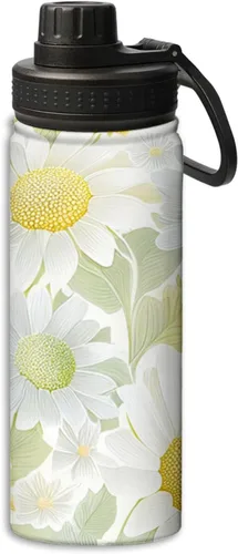 Vista 12 de Botellas de agua aisladas de 18 onzas, con estampado de mal de ojo, botella de agua deportiva aislada de doble pared a prueba de fugas, taza térmica