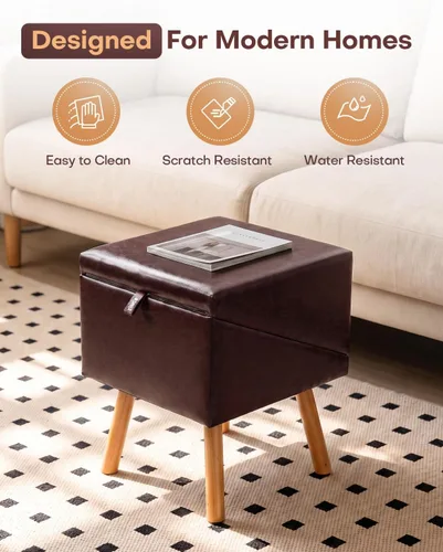 Vista 6 de Rampa plegable para perros para sofá, rampa antideslizante de madera para marrón burdeos