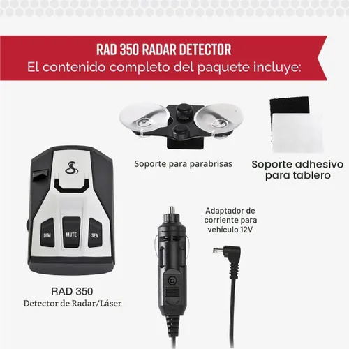 Vista 6 de Cobra RAD 350 Detector de Radar Láser - Largo alcance, filtro de alarma falsa, pantalla OLED, negro Pantalla OLED