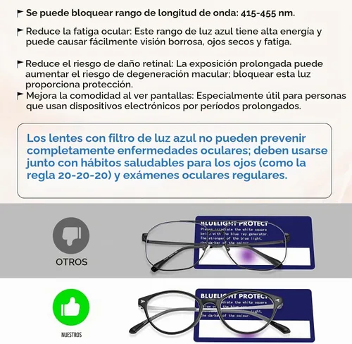 Vista 5 de Dollger Gafas de luz azul para mujer, gafas vintage con marco ovalado pequeño