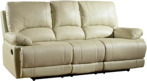 Vista 40 de Blackjack Furniture Brantley Collection - Sofá biplaza reclinable tapizado de cuero con consola, asientos acolchados de felpa con bobina Marrón