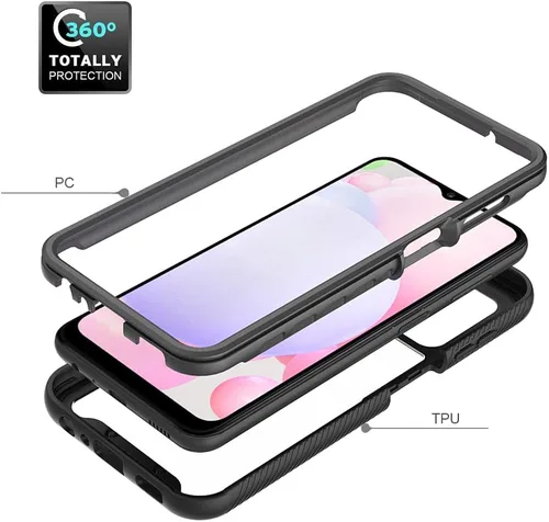 Vista 2 de Funda protectora para Samsung Galaxy A13 4G, anticaídas y absorción de golpes para Samsung SM-A135F/DS Galaxy A13 4G / SM-A135M/DS SM-A135F/DSN Negro