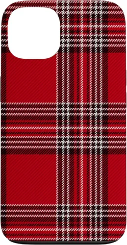 Vista 7 de Funda con diseño de Navidad a cuadros rojos para iPhone 13 Pro Max