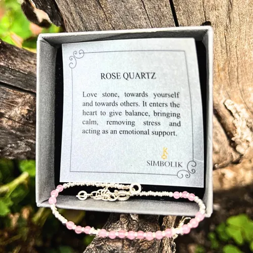 Vista 5 de Pulsera energética hecha a mano con cuentas de plata de ley 925 con piedras preciosas - Empoderando la joyería de las mujeres