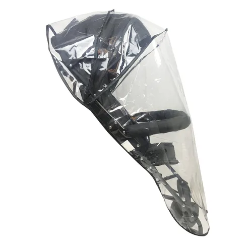 Vista 3 de Funda de lluvia para cochecito de bebé, para cochecito de bebé, cochecito de viaje ligero, resistente al viento, impermeable, accesorios compactos
