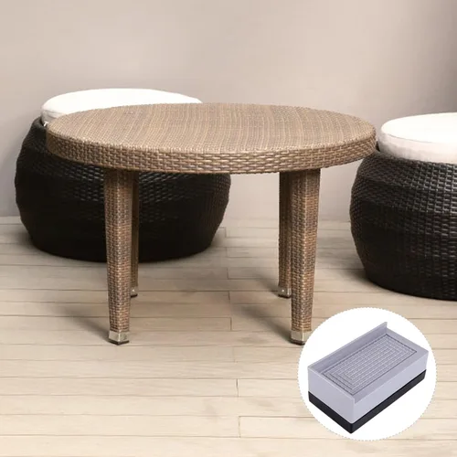 Vista 6 de Uonlytech Almohadillas de elevación de muebles, botines para muebles, patas de silla, parte inferior de silla, protector de piso, protectores