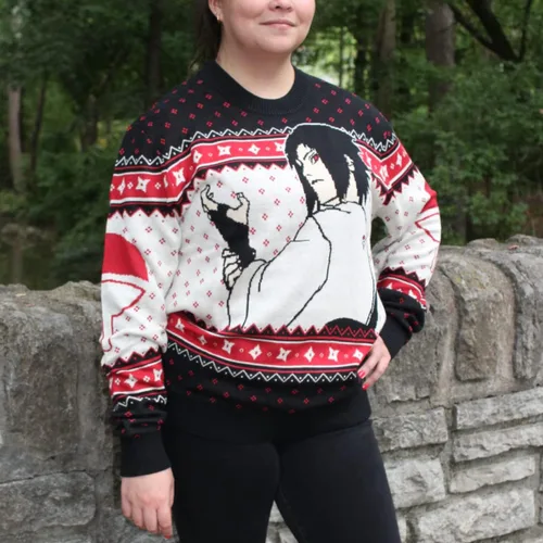 Vista 6 de Ripple Junction Naruto Shippuden Christmas Holiday Anime Adult Crew Neck Sweater