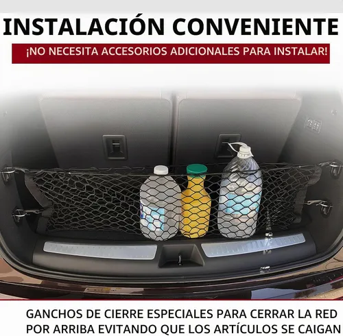 Vista 2 de Red de carga elástica para maletero estilo sobre para Cadillac XT6 2020-2025 – Organizadores de maletero premium y almacenamiento – Red de equipaje