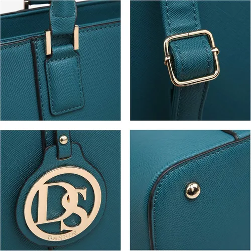 Vista 4 de DASEIN - Bolsa de mano para mujer bolsa tipo bandolera asa superior bolsa plana para trabajar