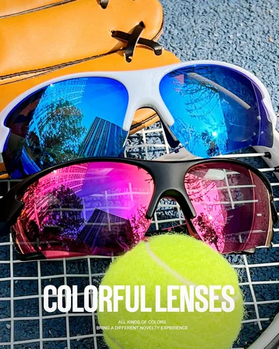 Vista 2 de KALIYADI Gafas de sol deportivas para hombres, gafas de sol polarizadas para hombres, mujeres, jóvenes, béisbol, softbol con protección UV
