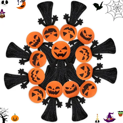 Vista 8 de Juguetes de fiesta de Halloween para niños y niñas – 24 piezas de juguete lanzador de primavera para saltar, juguete novedoso y animoso, premios