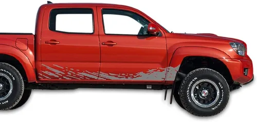 Vista 9 de Kit de calcomanías de vinilo para salpicaduras de barro compatible con Toyota Tacoma 2004 - Presente (2941 negro)
