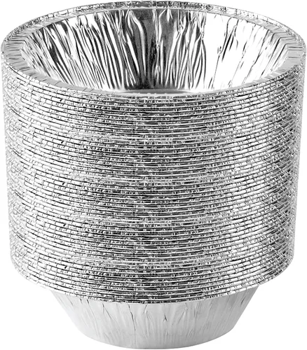 Vista 7 de PLASTICPRO Sartenes redondos de aluminio desechables de aluminio de 6.5 pulgadas, aptos para congelador y horno, para hornear, cocinar, almacenar