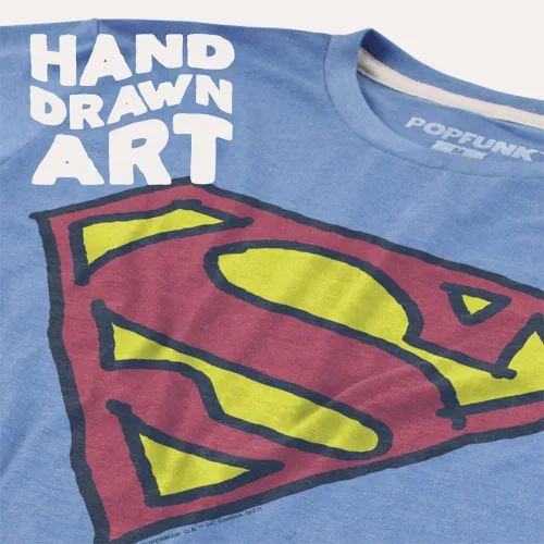 Vista 2 de Popfunk Colección oficial de Superman Slim Fit Ultrasoft Tri-Blend
