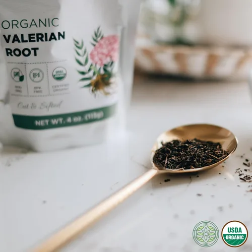 Vista 5 de Elanen Naturals Raíz de valeriana orgánica, 4 onzas (3.99 oz), té de hierbas de raíz de valeriana orgánica certificado por USDA, Te De Valeriana