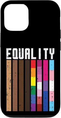 Vista 28 de Igualdad Negro LGBT Pride Rainbow Lesbian Gay Bi Trans - Funda de regalo para iPhone 17
