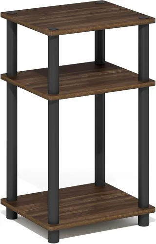 Vista 7 de Furinno Turn-N-Tube - Mesa auxiliar de 3 niveles sin herramientas, compacta