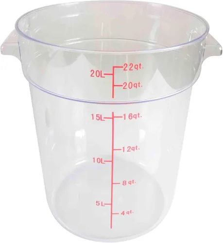 Vista 8 de TrueCraftware - Tapa redonda transparente de 1 cuarto de galón para contenedor redondo de almacenamiento de alimentos de policarbonato, 1 pieza