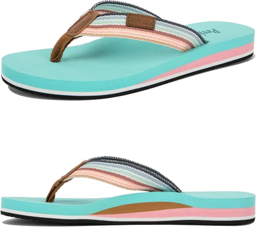 Vista 13 de Sandalias para mujer, ortopédicas, cómodas y casuales, con soporte de arco