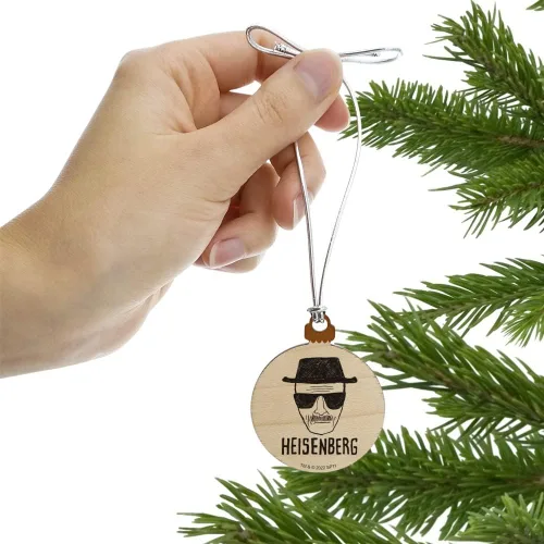 Vista 2 de GRAPHICS & MORE Breaking Bad Classic Heisenberg - Adorno navideño pequeño de madera para árbol de Navidad