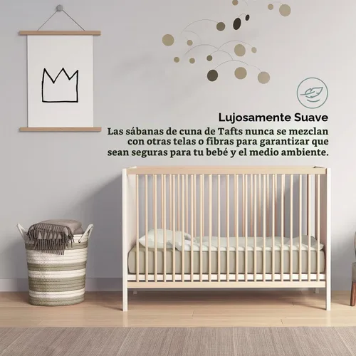 Vista 4 de TAFTS Sábanas de Bambú para Niños y Niñas - Sábanas de Bambú 100% Pura Viscosa Orgánica - Sábanas de Bambú 400TC - 1 pieza - 8" Deep Pocket - Tacto