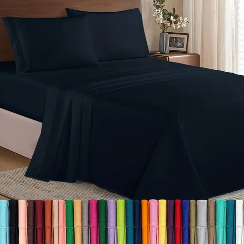 Vista 41 de Elegant Comfort - Juego de sábanas de microfibra de 1500 hilos de calidad hotelera prémium de 4 piezas - Resistente a arrugas, sábana bajera