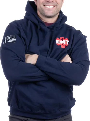 Vista 11 de Ann Arbor T-shirt Co. Sudadera con capucha para el ejército de los Estados Unidos, First Responder de la Fuerza Aérea del Ejército