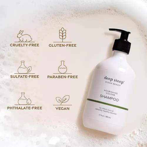 Vista 6 de Deep Steep High Shine - Champú de aceite de coco, 17 onzas, champú hidratante con aloe vera, aceite de argán, proteína de arroz y glicerina, sin