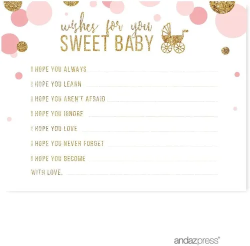 Vista 31 de Andaz Press Colección de fiesta de baby shower de niña con purpurina de oro rosa rubor, pancarta colgante con cuerda, Welcome Baby!, 5 pies, 1 juego