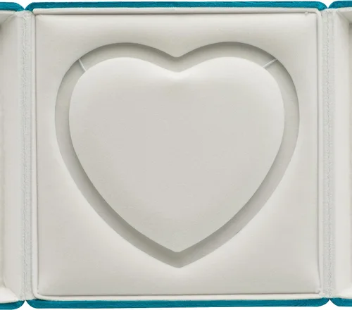 Vista 3 de Caja de regalo de collar grande de terciopelo escaparate joyería collar de perlas caja de almacenamiento (azul)
