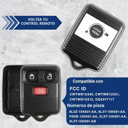 Vista 5 de 2 fundas para llavero remoto para Ford 1998-2016 (CWTWB1U345)