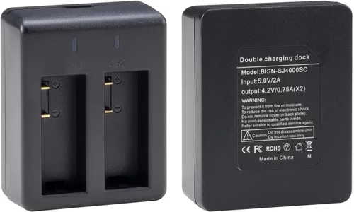 Vista 5 de AKASO 2 baterías recargables de 1050 mAh para cámara de acción con cargador