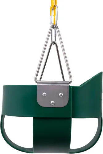 Vista 2 de Sunnyglade Toddler High Back Full Bucket Swing Seat Kids Swing Set Green
