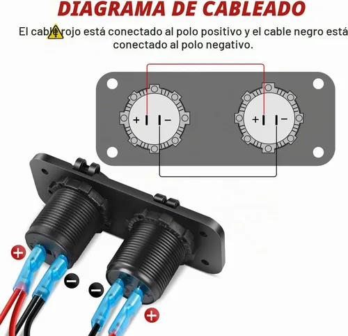 Vista 8 de Nilight QC 3.0 Cargador USB y Enchufe de Encendedor de Cigarrillos Precableado 12V-24V para Coches y Camiones