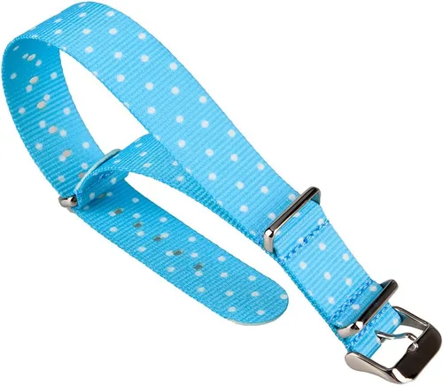Vista 6 de 0.787 in de tela de nylon azul claro lindo reloj de pulsera tejida banda de reloj, Ejército,Militar