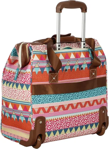 Vista 6 de Lily Bloom Maleta de 3 piezas Softside Spinner Maleta On The Prowl Softshell - Juego de equipaje expandible con ruedas giratorias