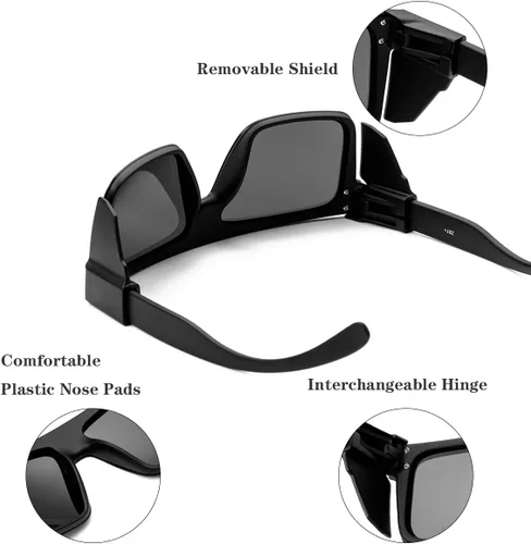 Vista 7 de Gafas de sol polarizadas para hombres y mujeres, resistencia al impacto, Z87.1safety UV400, protección ligera para trabajadores