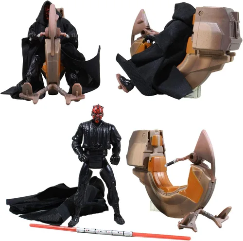 Vista 7 de Star Wars Episodio I: La amenaza fantasma, Sith Speeder y Darth Maul figura de acción