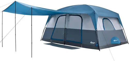 Vista 15 de PORTAL Tienda de campaña familiar para 6 8 10 personas con porche, tienda de campaña familiar grande con altura alta, buena ventilación, tienda